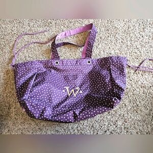 Thirty One Soft Utility Tote Embroidered "W"